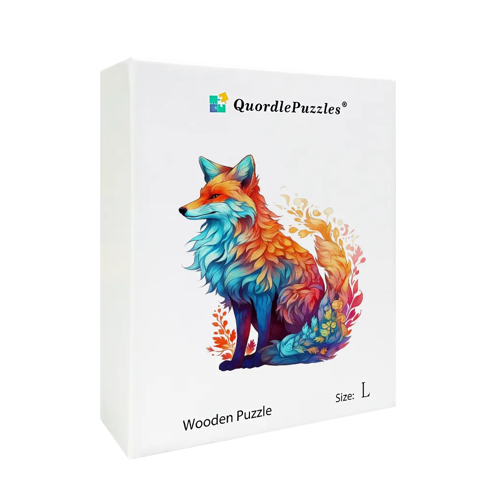 🔥Last Day 86% OFF-Wonderful FOX Colourful Wooden Jigsaw Puzzle