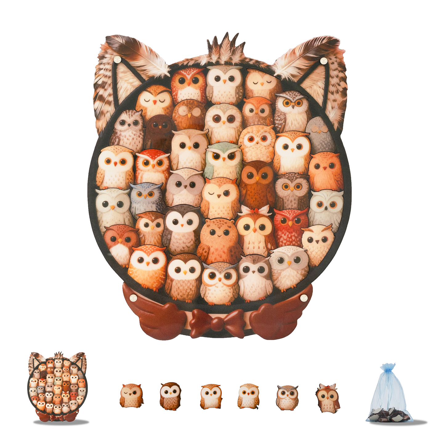 Wisdom Owl Gathering Display Puzzle