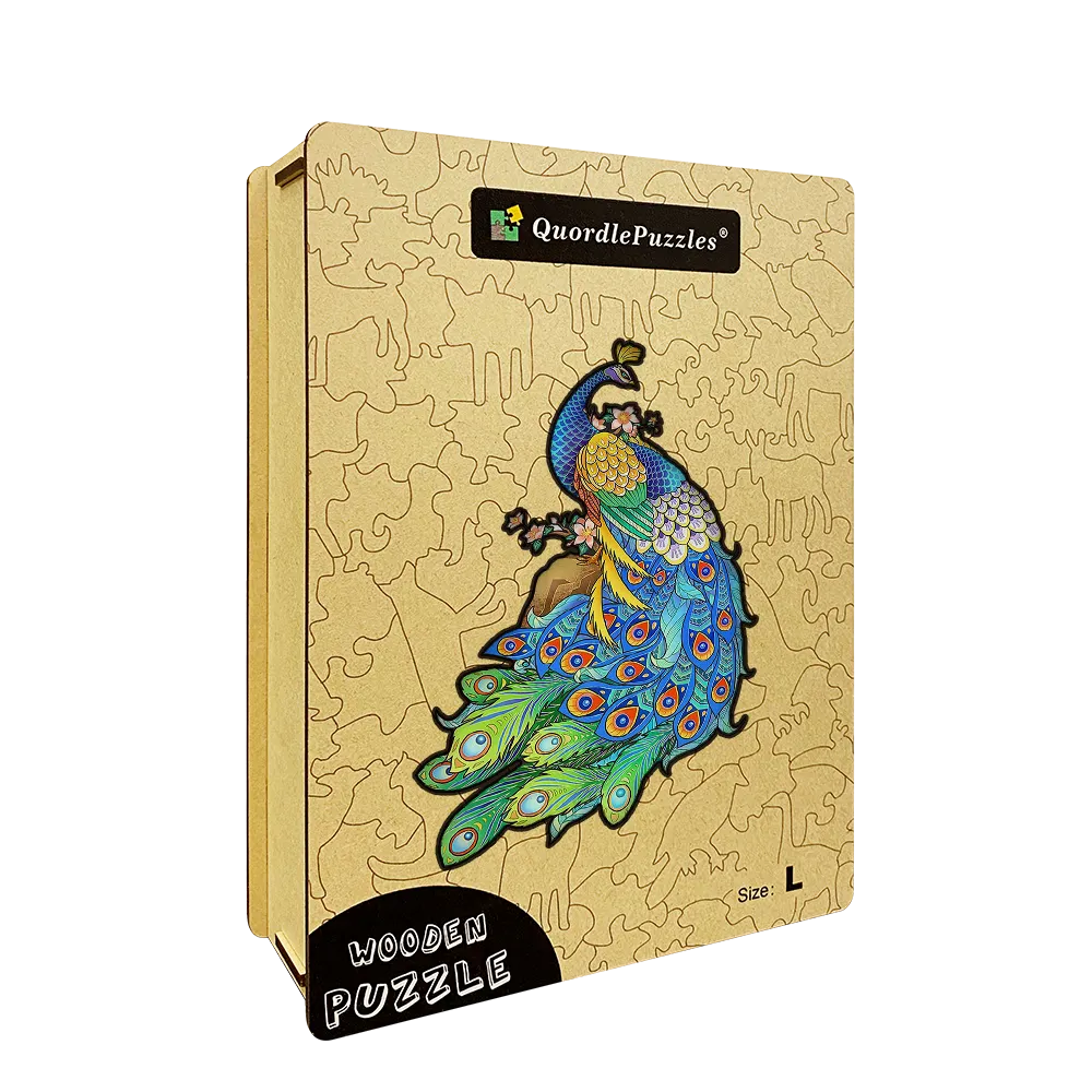 Blue Feather Peacock Jigsaw Puzzle