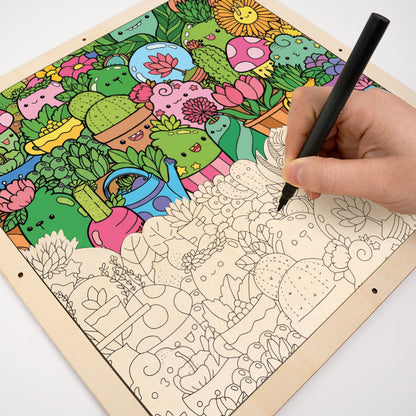 Botanical Paradise - Wooden Coloring Puzzle