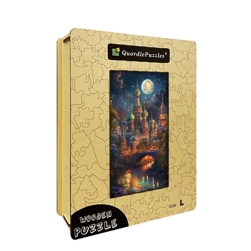Moonlit Cathedral Wooden Jigsaw Puzzle