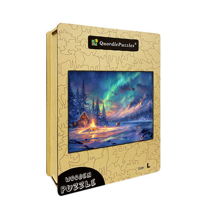 Aurora Night Wooden Jigsaw Puzzle