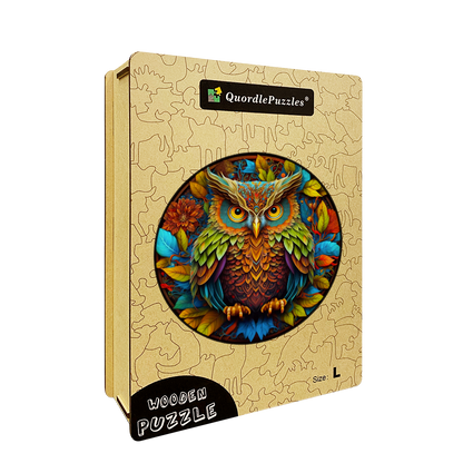 Mandala Owl Wooden Jigsaw Puzzle