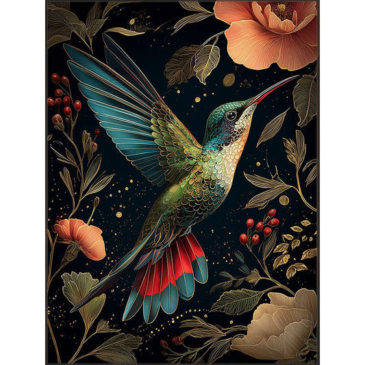 Vibrant Hummingbird Wooden Jigsaw Puzzle