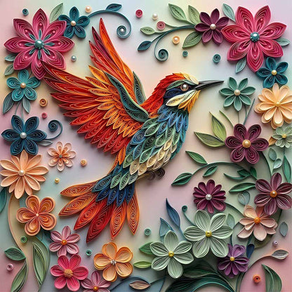 Hummingbird in Bloom Wooden Jigsaw Puzzle