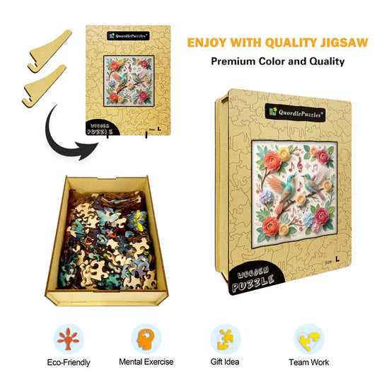 Melody of Spring Birds Wooden Jigsaw Puzzle