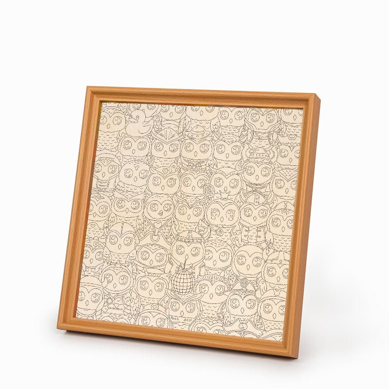 Owl - Wooden Coloring Puzzle