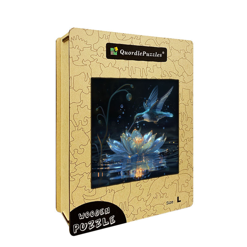 Luminous Hummingbird Wooden Jigsaw Puzzle
