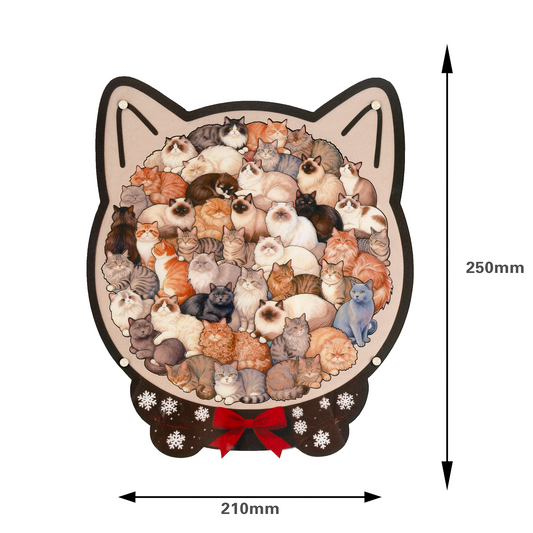 Cozy Cat Gathering Display Puzzle