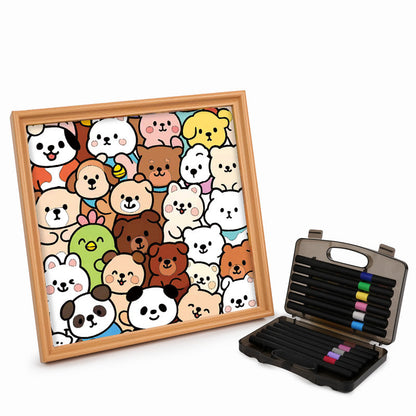 Bear Buddies - Wooden Coloring Puzzle