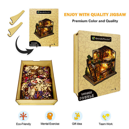 Music Cottage Wooden Jigsaw Puzzle