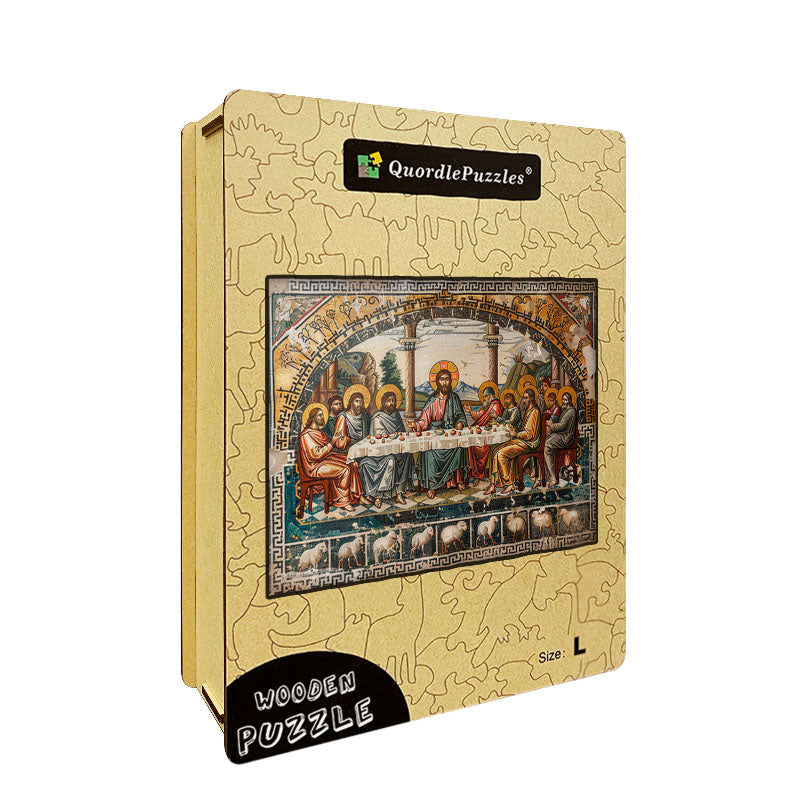 Last Supper Mosaic Wooden Jigsaw Puzzle