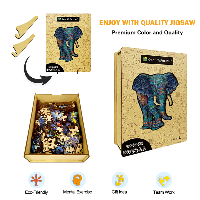 Colorful Elephant Jigsaw Puzzle