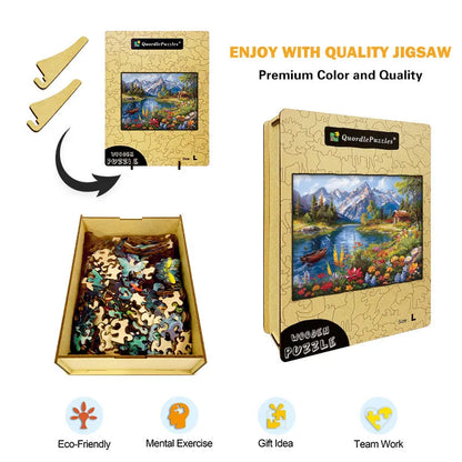 Alpine Cabin Wooden Jigsaw Puzzle