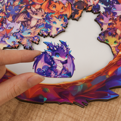 Crystal Dragon Gathering Display Puzzle