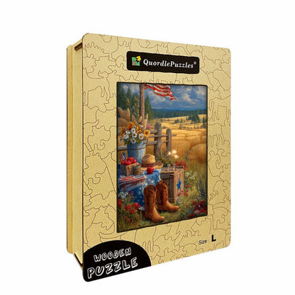Americana Still Life Wooden Jigsaw Puzzle