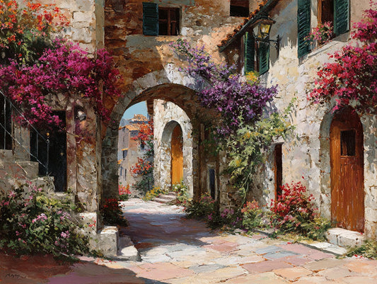 Mediterranean Alley Wooden Jigsaw Puzzle
