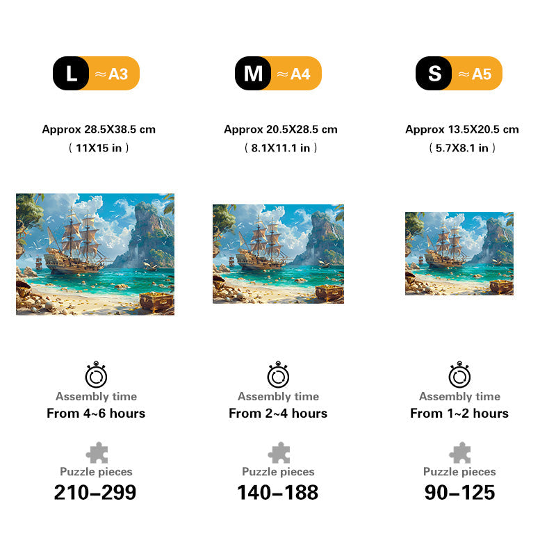 Pirate Island Wooden Jigsaw Puzzle