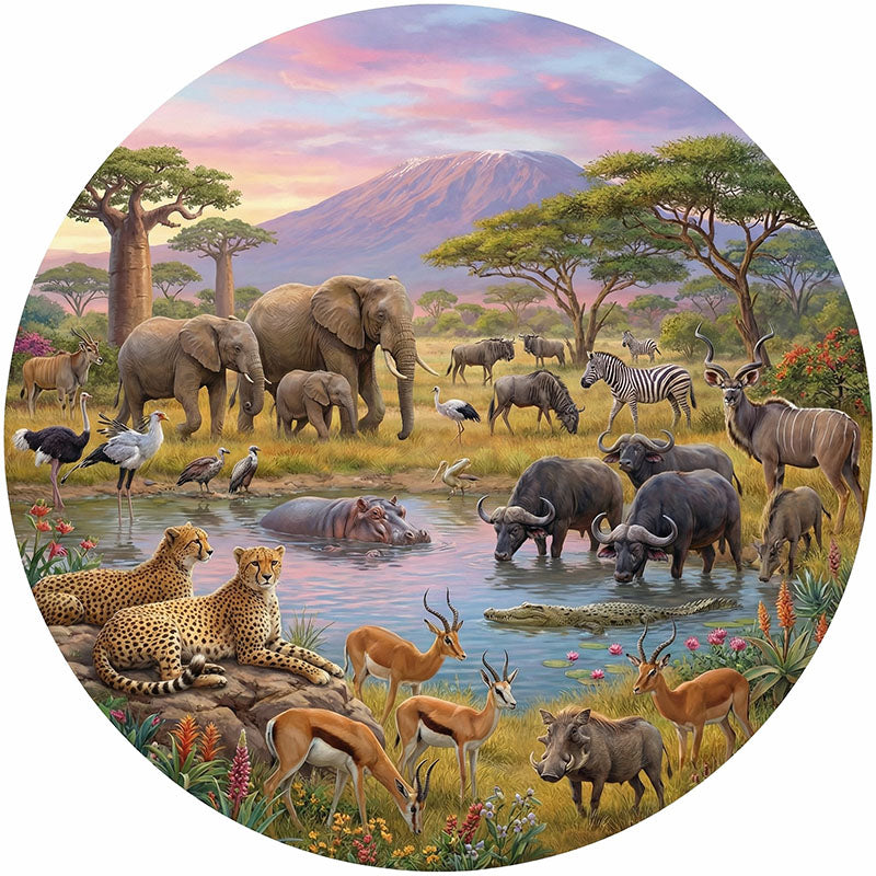 African Safari Animal Wooden Jigsaw Puzzle