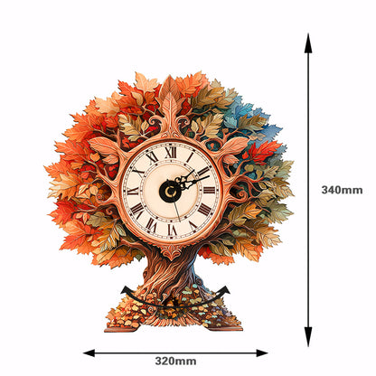 Autumn Tree Timepiece Wooden Clock Puzzle