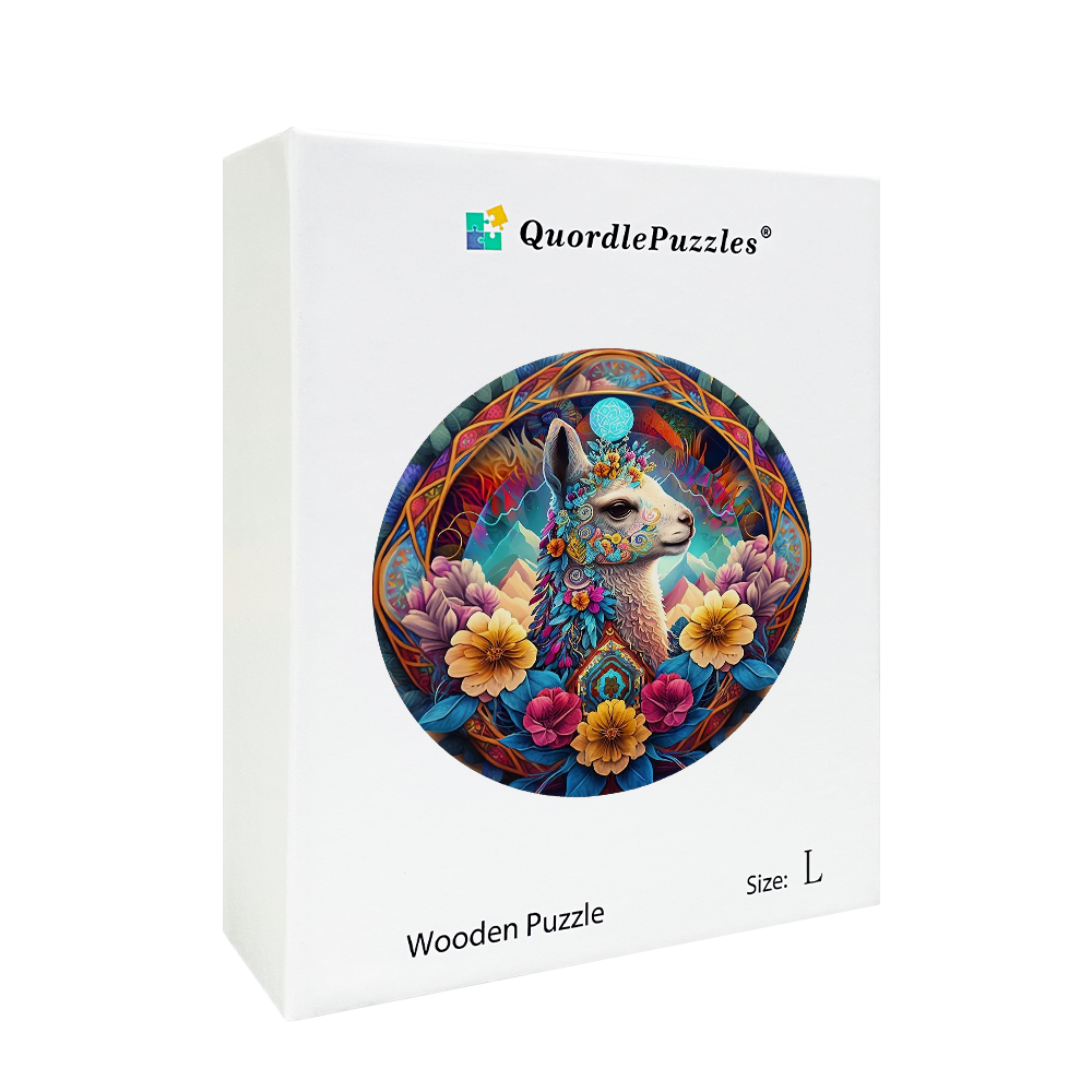 Mandala Lama Wooden Jigsaw Puzzle
