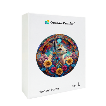 Mandala Lama Wooden Jigsaw Puzzle