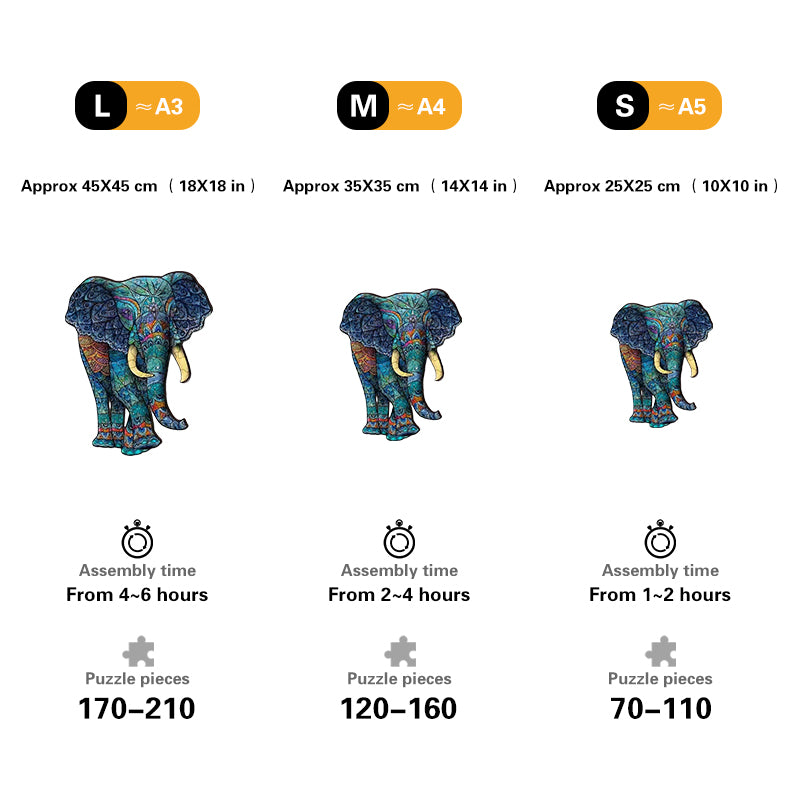 Colorful Elephant Jigsaw Puzzle