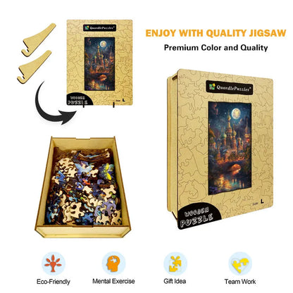 Moonlit Cathedral Wooden Jigsaw Puzzle