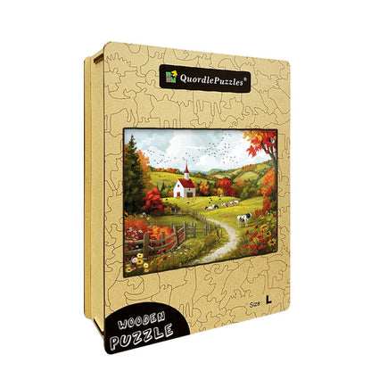 Autumn Farm Wooden Jigsaw Puzzle