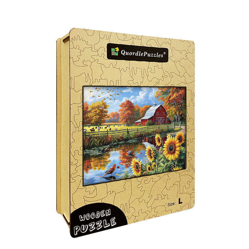 Autumn Barn Wooden Jigsaw Puzzle
