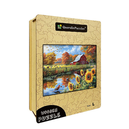 Autumn Barn Wooden Jigsaw Puzzle