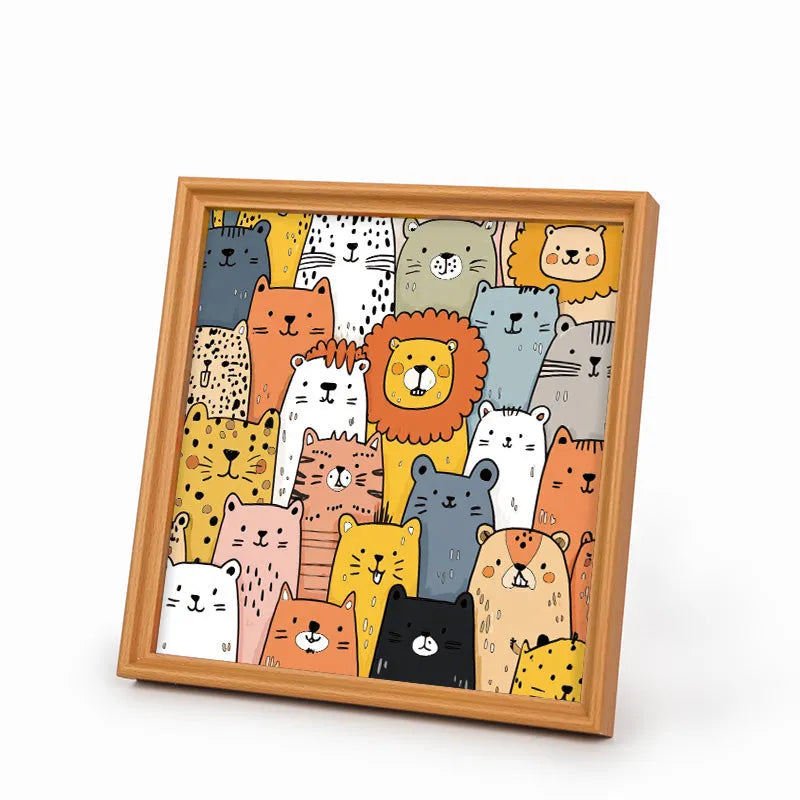 Animal Friends- Wooden Coloring Puzzle