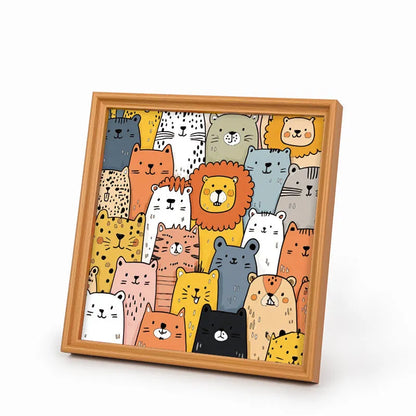 Animal Friends- Wooden Coloring Puzzle