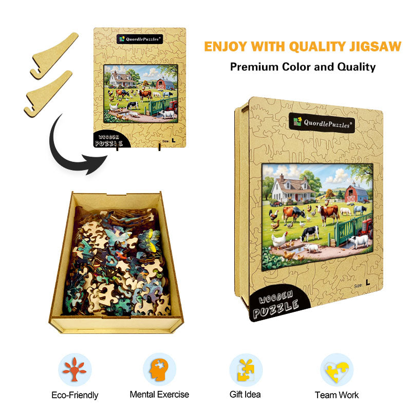 Farm Life Wooden Jigsaw Puzzle