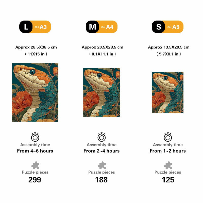 King Cobra Wooden Jigsaw Puzzle