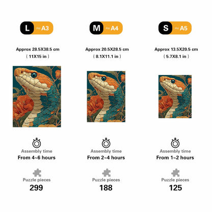 King Cobra Wooden Jigsaw Puzzle