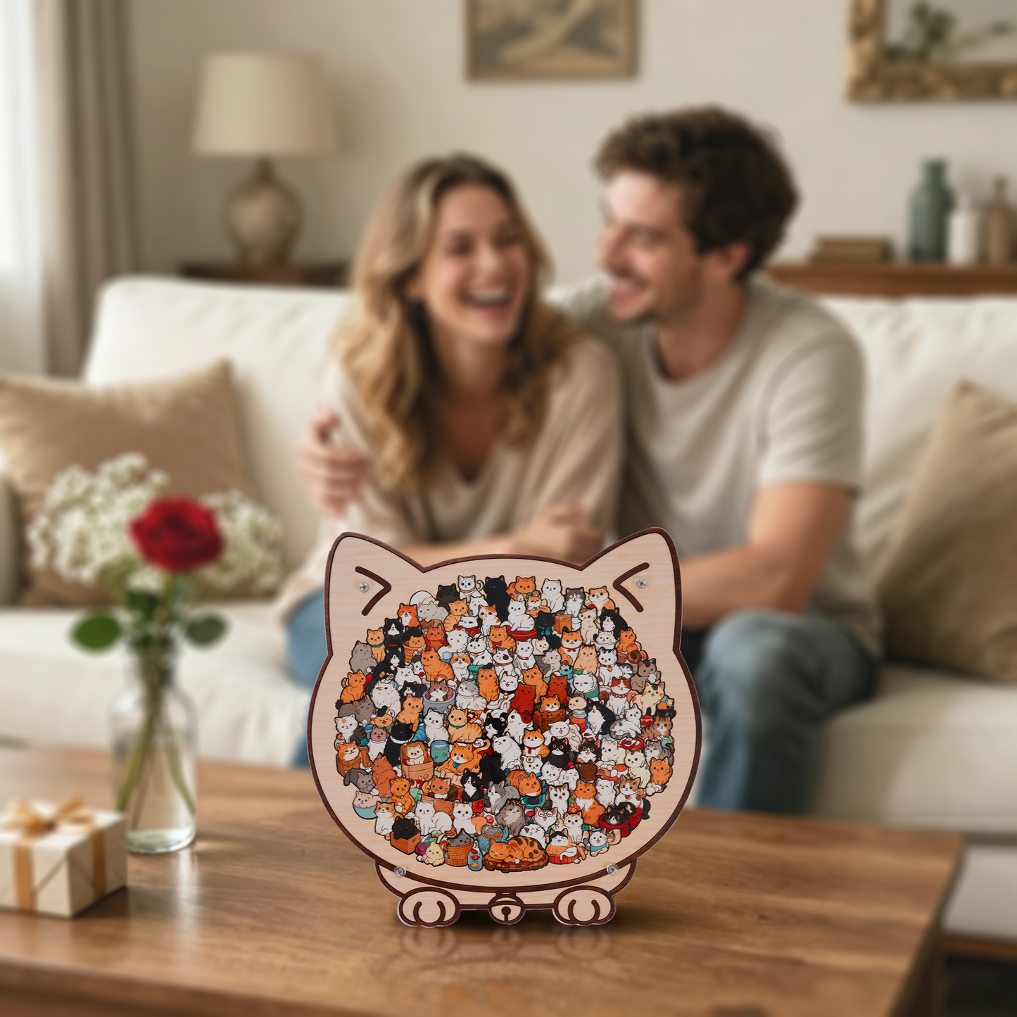 Whisker Town Gathering Display Puzzle
