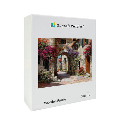 Mediterranean Alley Wooden Jigsaw Puzzle