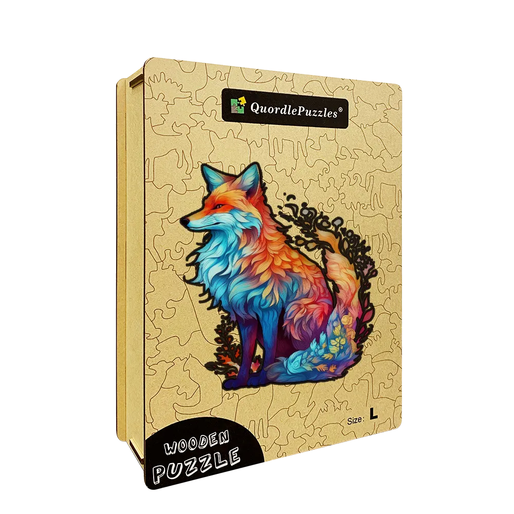 🔥Last Day 86% OFF-Wonderful FOX Colourful Wooden Jigsaw Puzzle