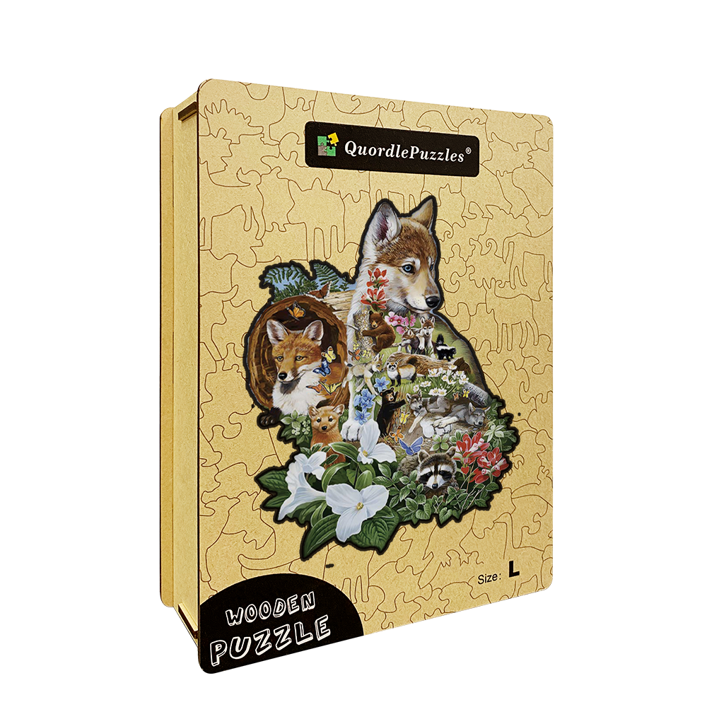 🔥LAST DAY 90% -Wolf Face Wooden Jigsaw Puzzle