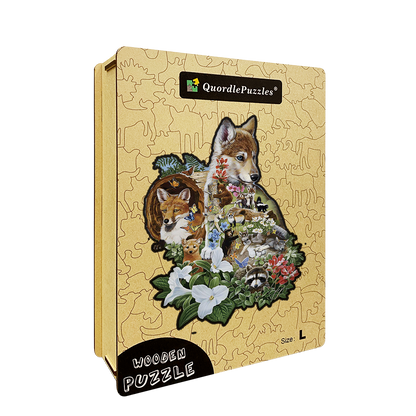 🔥LAST DAY 90% -Wolf Face Wooden Jigsaw Puzzle