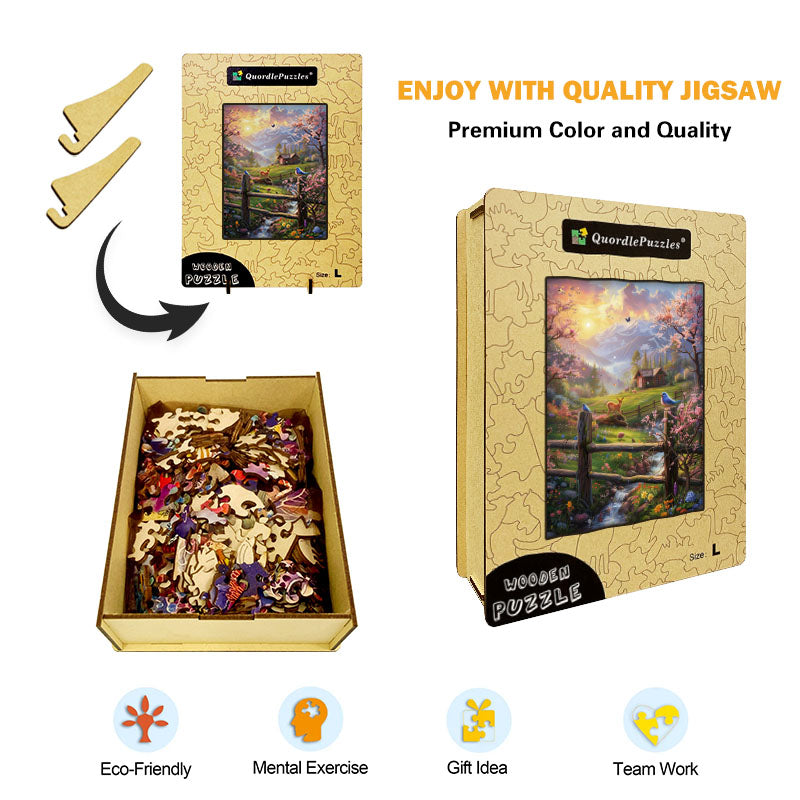 Spring Valley Wooden Jigsaw Puzzle