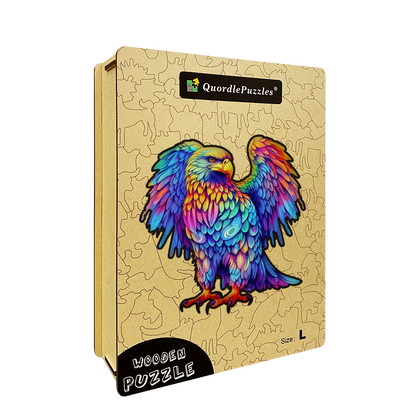 🔥Last Day 85% OFF-Colorful Eagle Head Poster Wooden Jigsaw Puzzle