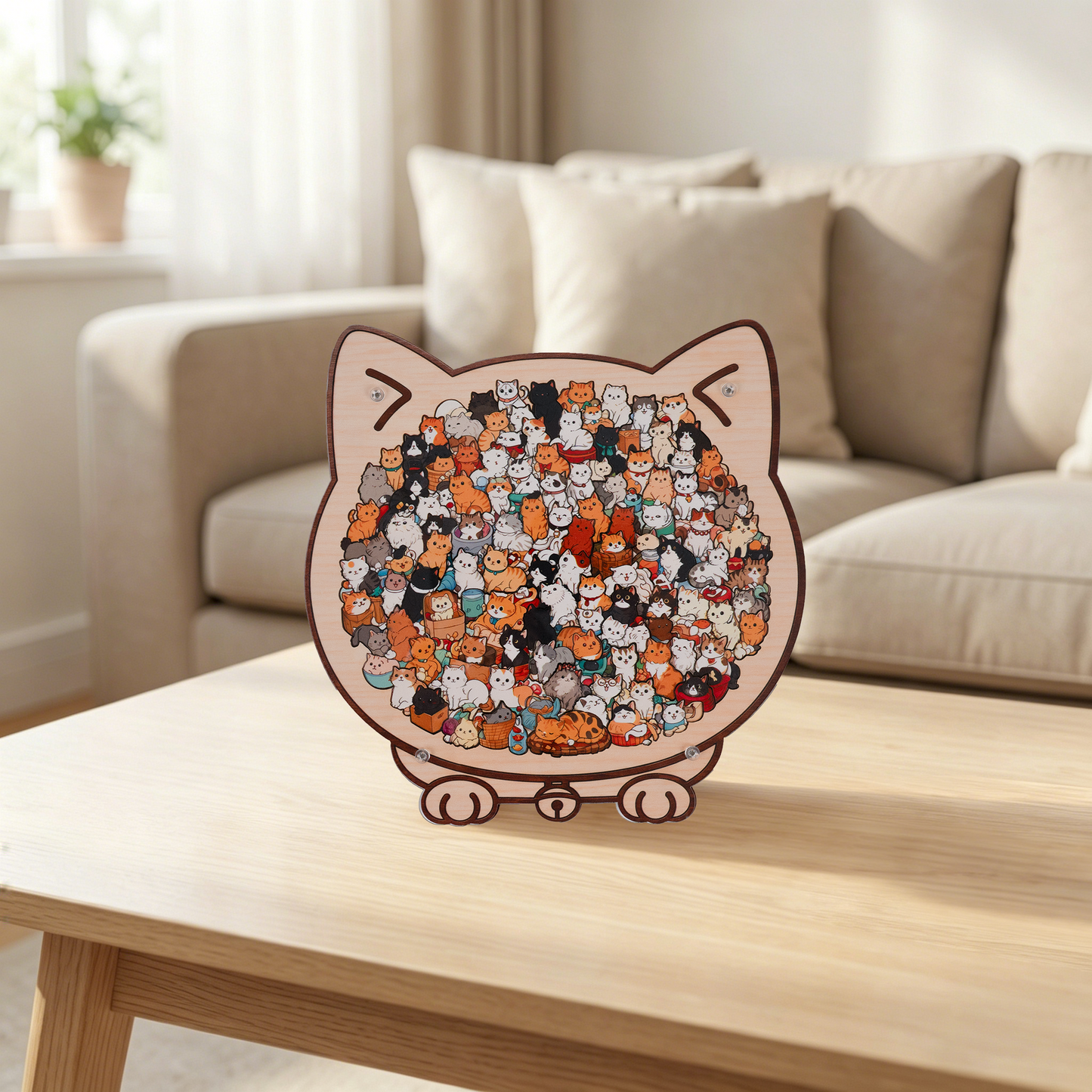 Whisker Town Gathering Display Puzzle