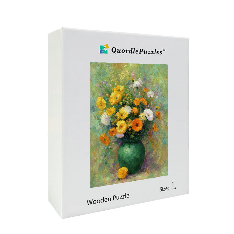 Sunlit Bouquet Wooden Jigsaw Puzzle