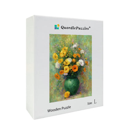 Sunlit Bouquet Wooden Jigsaw Puzzle