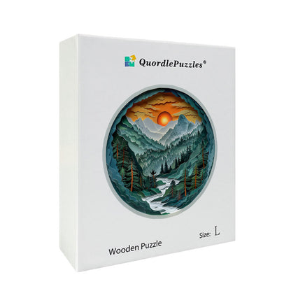Paper Mountains Wooden Jigsaw Puzzle