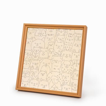 Dog Paradise - Wooden Coloring Puzzle