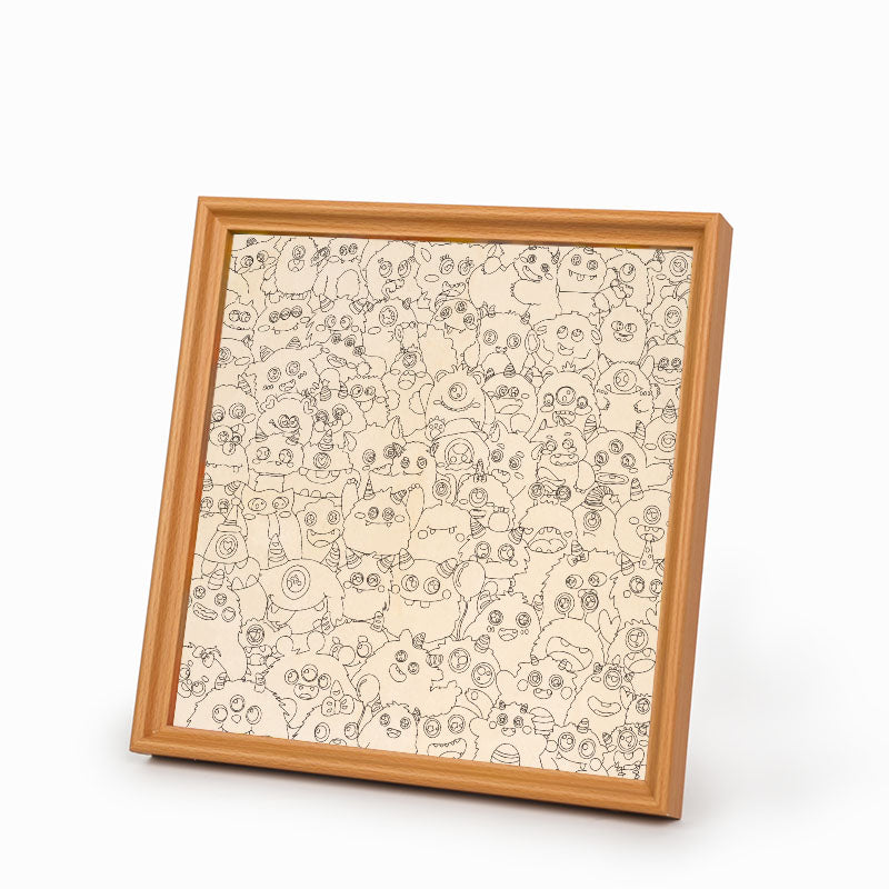 Little Monsters - Wooden Coloring Puzzle