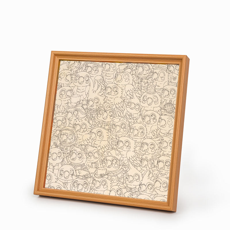Budgerigar - Wooden Coloring Puzzle